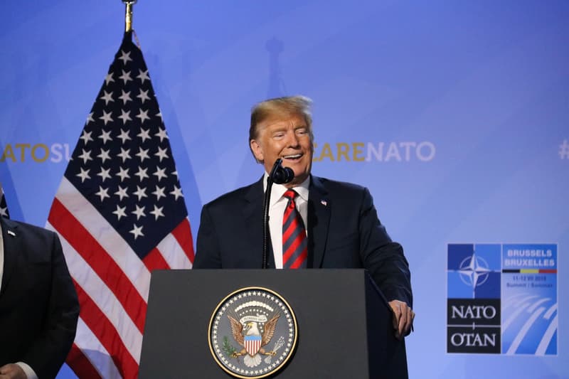 Donald Trump en la cumbre de la OTAN en 2018