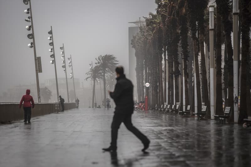 Lluvia en Barcelona.
