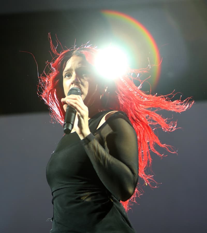 La Rosalía en un concierto en Palma de Mallorca