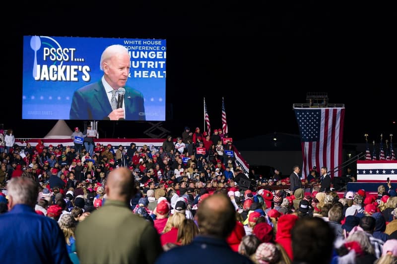 El president del Estats Units, Joe Biden, en un míting a Dayton