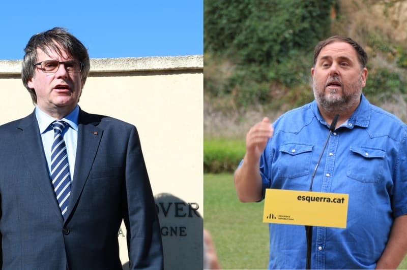 Carles Puigdemont i Oriol Junqueras