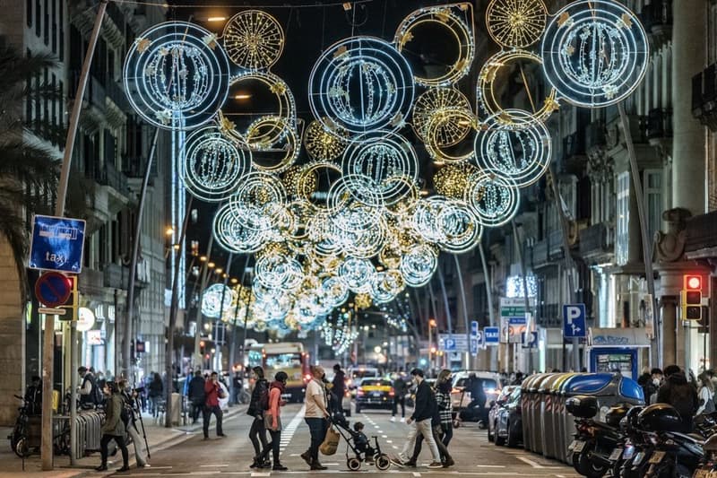 Las luces de Navidad de la calle Pelai en el 2020