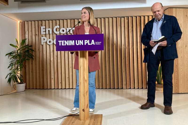 Jéssica Albiach y Joan Carles Gallego en rueda de prensa