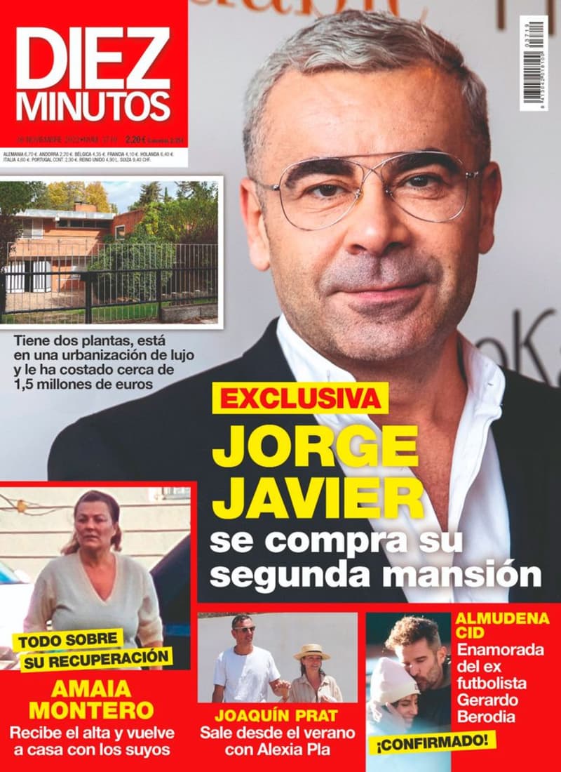 Portada de la revista Diez Minutos d'aquest dimecres, amb el detall d'Almudena Cid a la part inferior | Diez Minutos