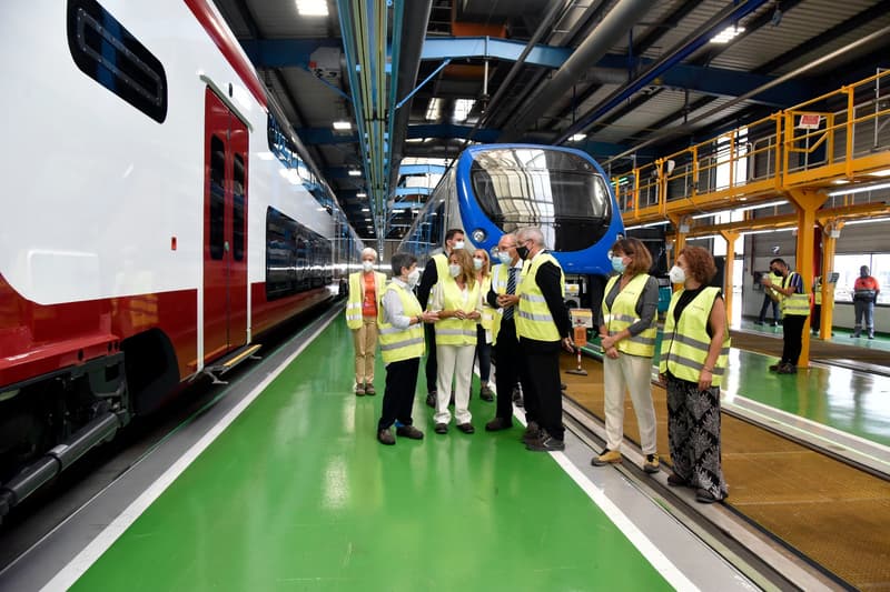 El president del govern espanyol, Pedro Sánchez, a la fàbrica d'Alstom de Santa Perpètua de la Moguda