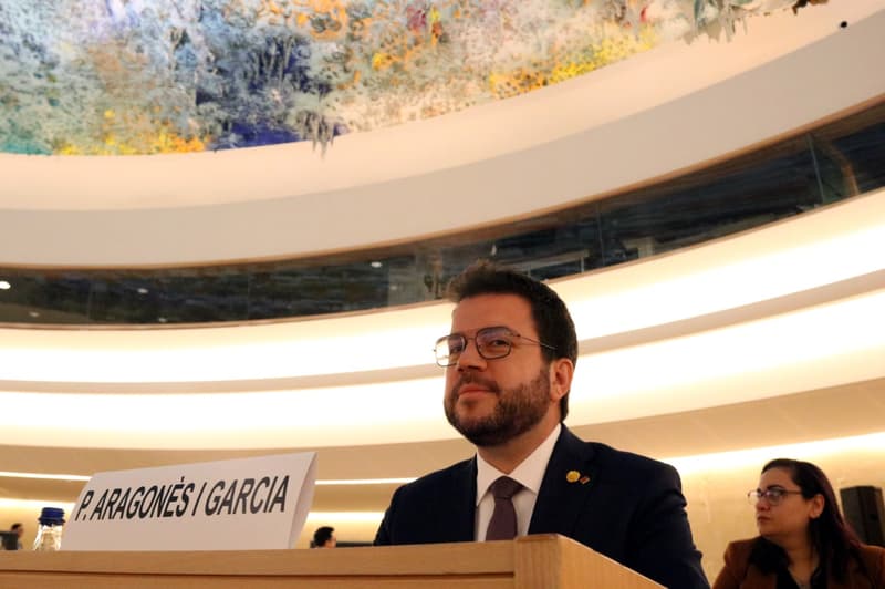 Aragonès en la sede de la ONU en Ginebra