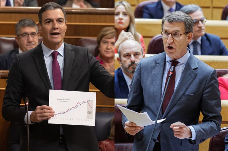 Pedro Sánchez (PSOE) i Alberto Núñez Feijóo (PP)