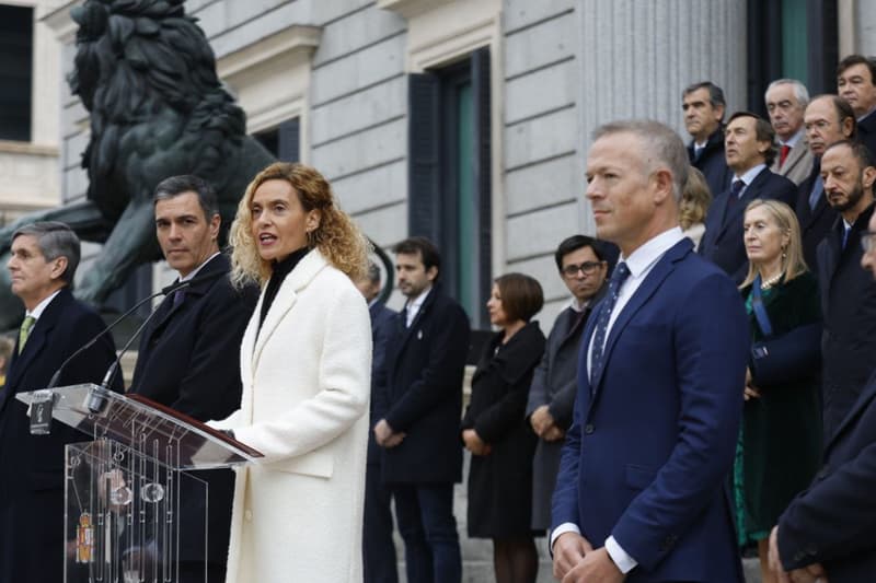La presidenta del Congrés, Meritxell Batet, durant la celebració del Dia de la Constitució, a Madrid