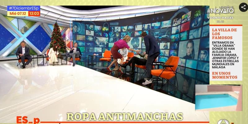 Susanna Griso tira un vas d'aigua a Nando Escribano | Antena 3