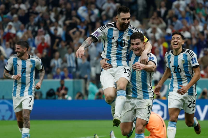 Messi celebrant el gol contra Croàcia