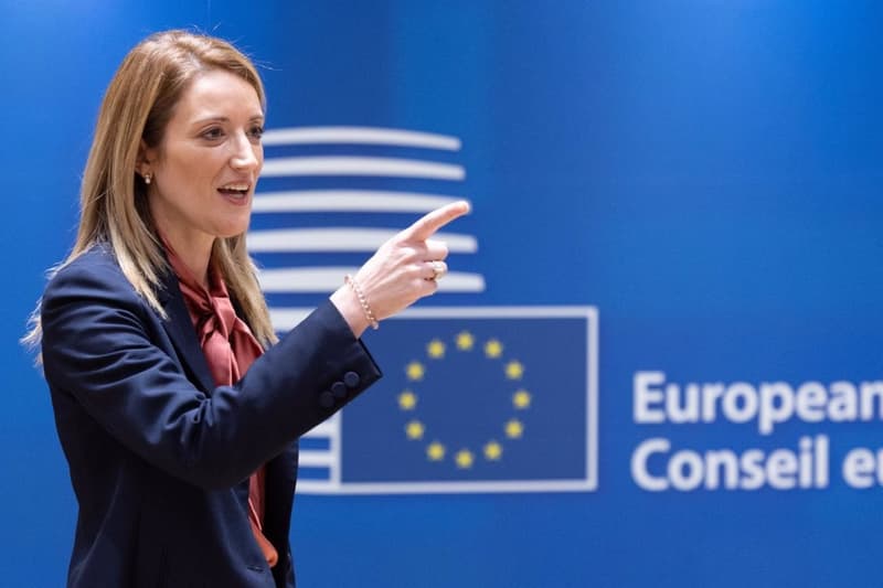 La presidenta del Parlamento Europeo, Roberta Metsola