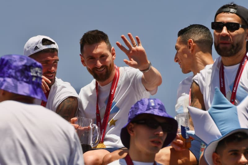Messi a la celebració d'Argentina