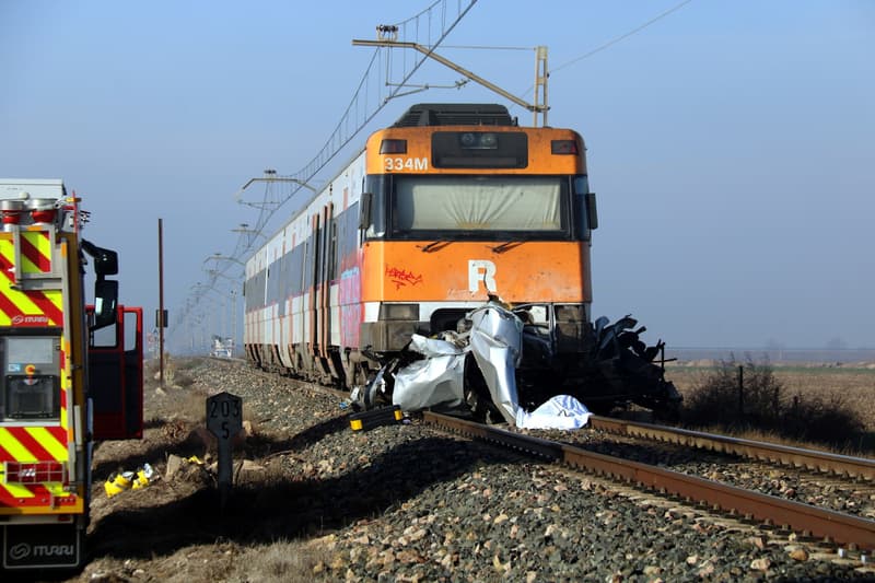 L'accident entre un tren de Rodalies i un cotxe a Lleida