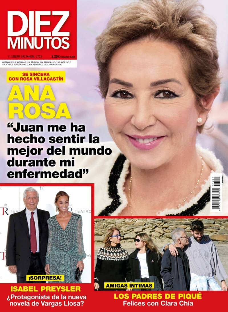 Portada de la revista Diez Minutos, amb el detall de Gerard Piqué i Clara Chía a la part inferior | Diez Minutos