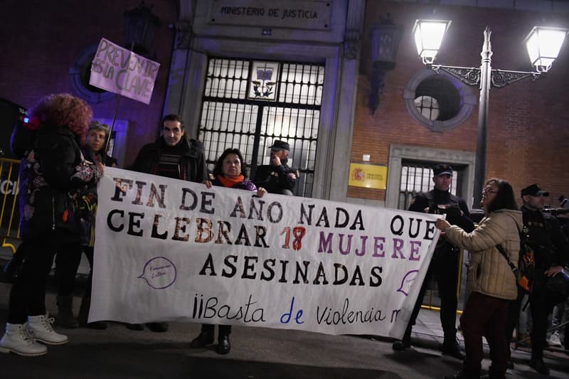 Manifestació contra la violència de gènere a Madrid