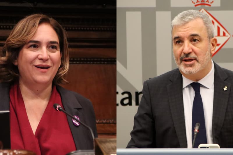 Ada Colau y el teniente de Alcaldia, Jaume Collboni (PSC)