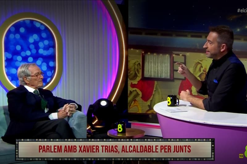 Xavier Trias en una entrevista en El Circ en 8tv