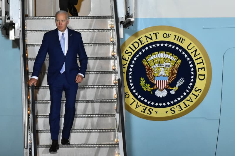 Joe Biden en las escalas de l'Air Force One