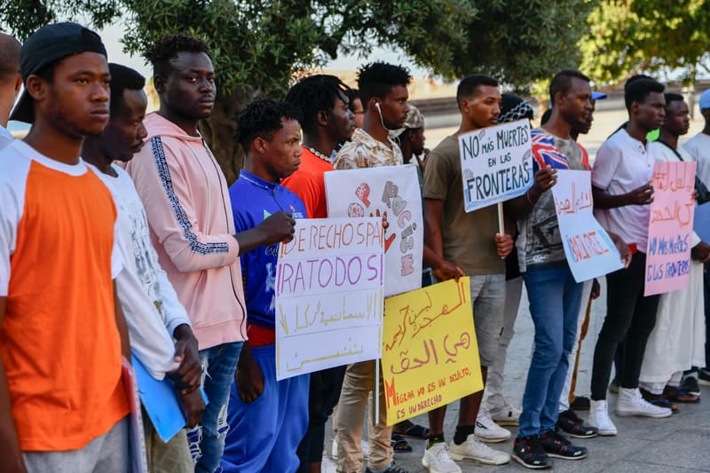 Manifestació a Cèuta pels migrants morts a Melilla 