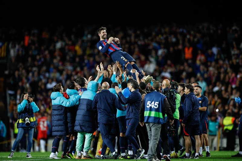 Gerard Piqué del FC Barcelona comiat en el seu darrer partit al Camp Nou