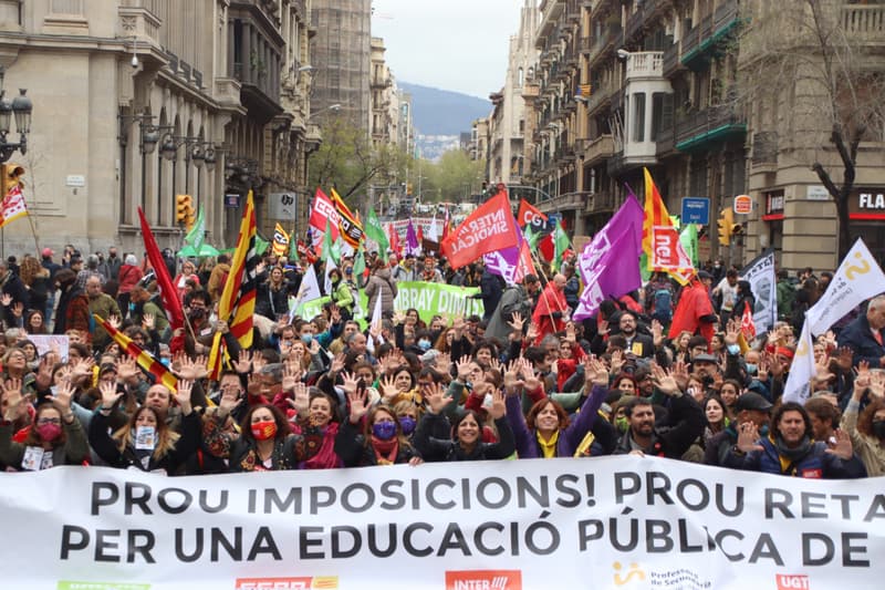 Manifestació del sector educatiu