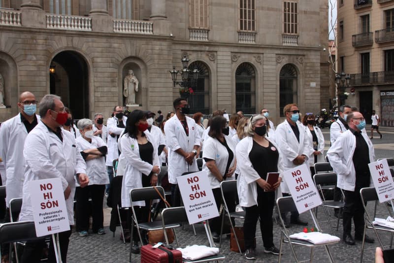 Protesta de metges a Barcelona