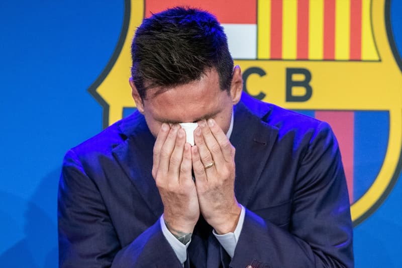 Leo Messi en su despedida del FC Barcelona