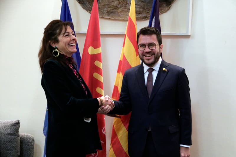 Aragonès i Delga, abans d'una reunió bilateral