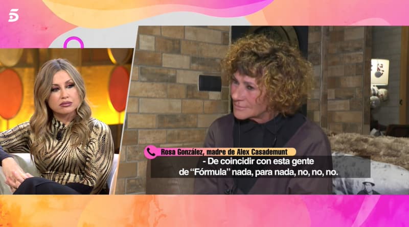 Rosa, madre de Àlex Casademunt, en Telecinco | Telecinco