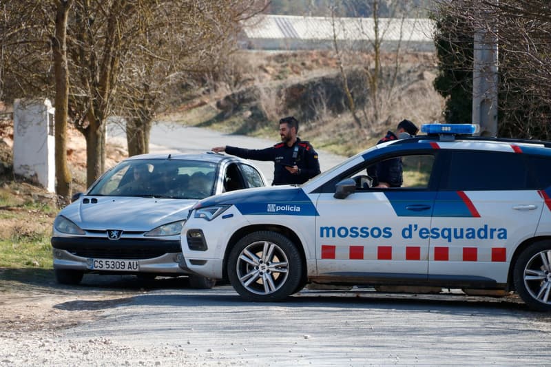 Control dels Mossos d'Esquadra a la rave de Sarral el passat febrer