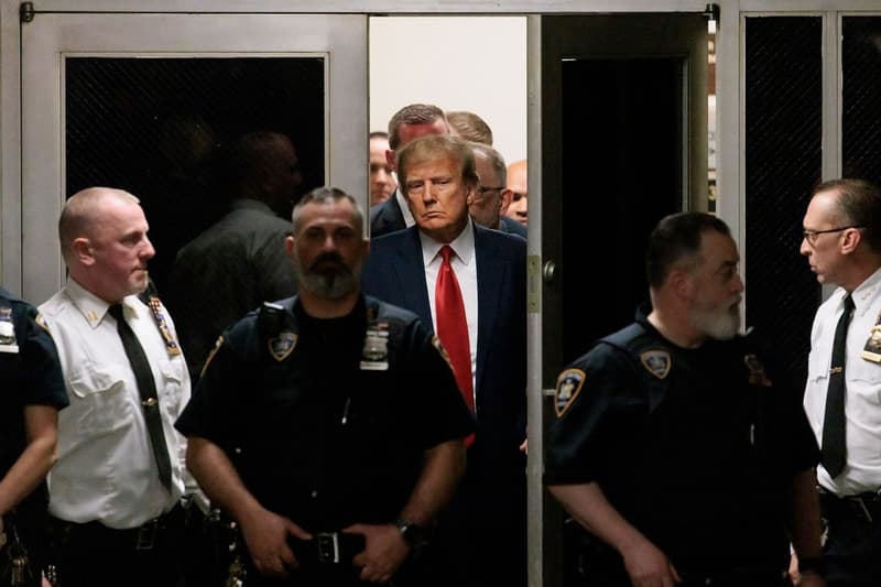 L'expresident dels EUA Donald J. Trump arriba al tribunal de Nova York a Manhattan