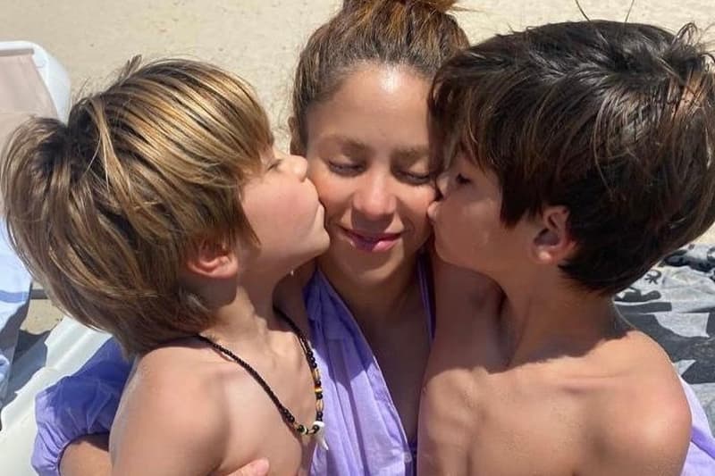 Shakira i els seus dos fills, Milan i Sasha