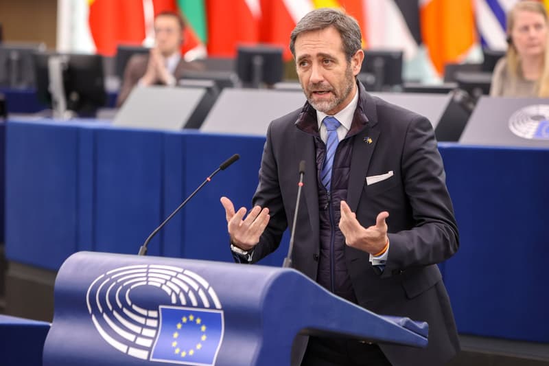 El eurodiputado de Ciudadanos, José Ramón Bauzá, durante una intervención al pleno del Parlamento Europeo de Estrasburgo