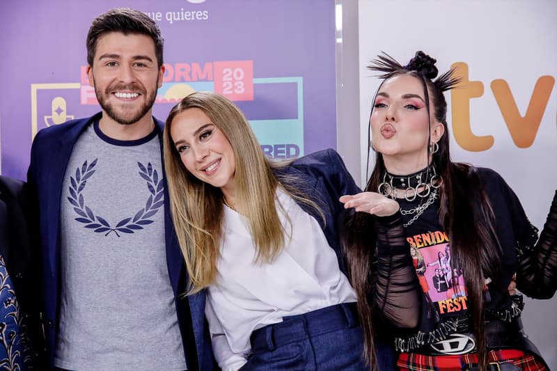 Rodrigo Vázquez, Mónica Naranjo i Inés Hernand, presentadors del Benidorm Fest 2023