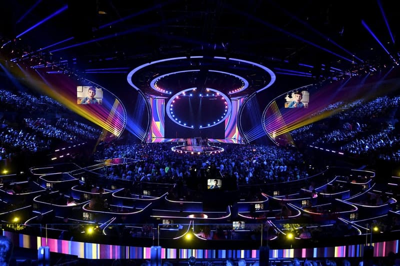 Vista general durant la semifinal de Eurovisió en el M&S Bank Arena de Liverpool