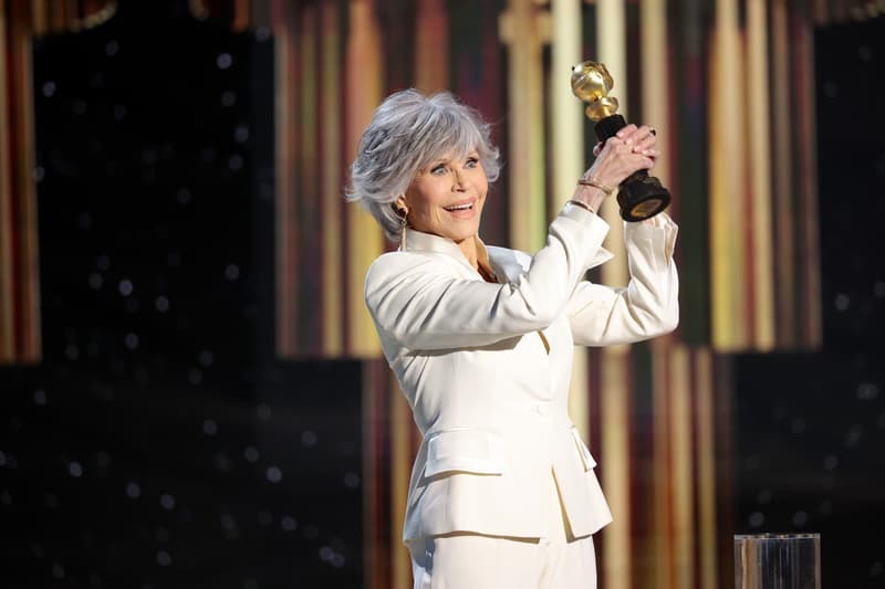 L'actriu Jane Fonda quan va rebre un Globus d'Or