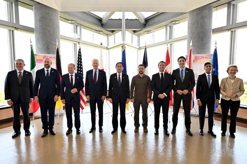 Presidentes de los países participantes de la cumbre del G-7 en Hiroshima, en Japón