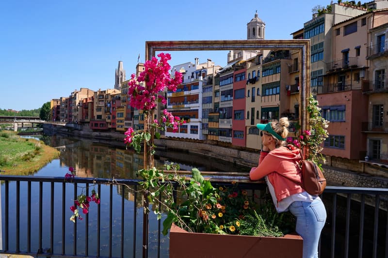 Una visitante del Tiempo de Flores de Girona de la edición 2023