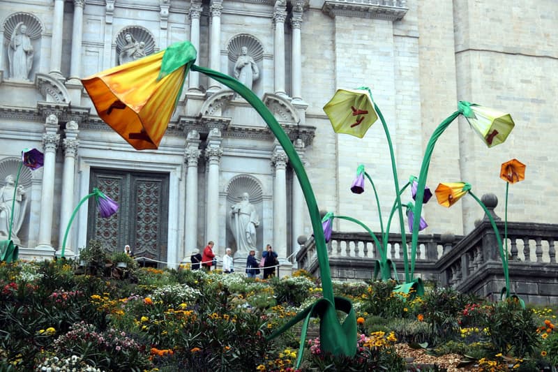 La muestra floral de las escaleras de la Catedral de Girona | Ajuntament de Girona