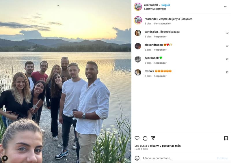 Jair Domínguez i Neus Rossell, a Banyoles amb amics | Instagram