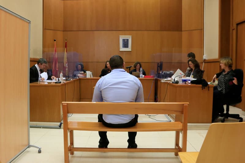 El acusado, durante el juicio en la Audiencia de Barcelona
