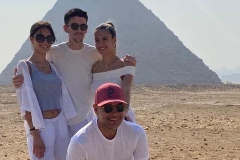 Pep Guardiola i els seus tres fills, a Egipte