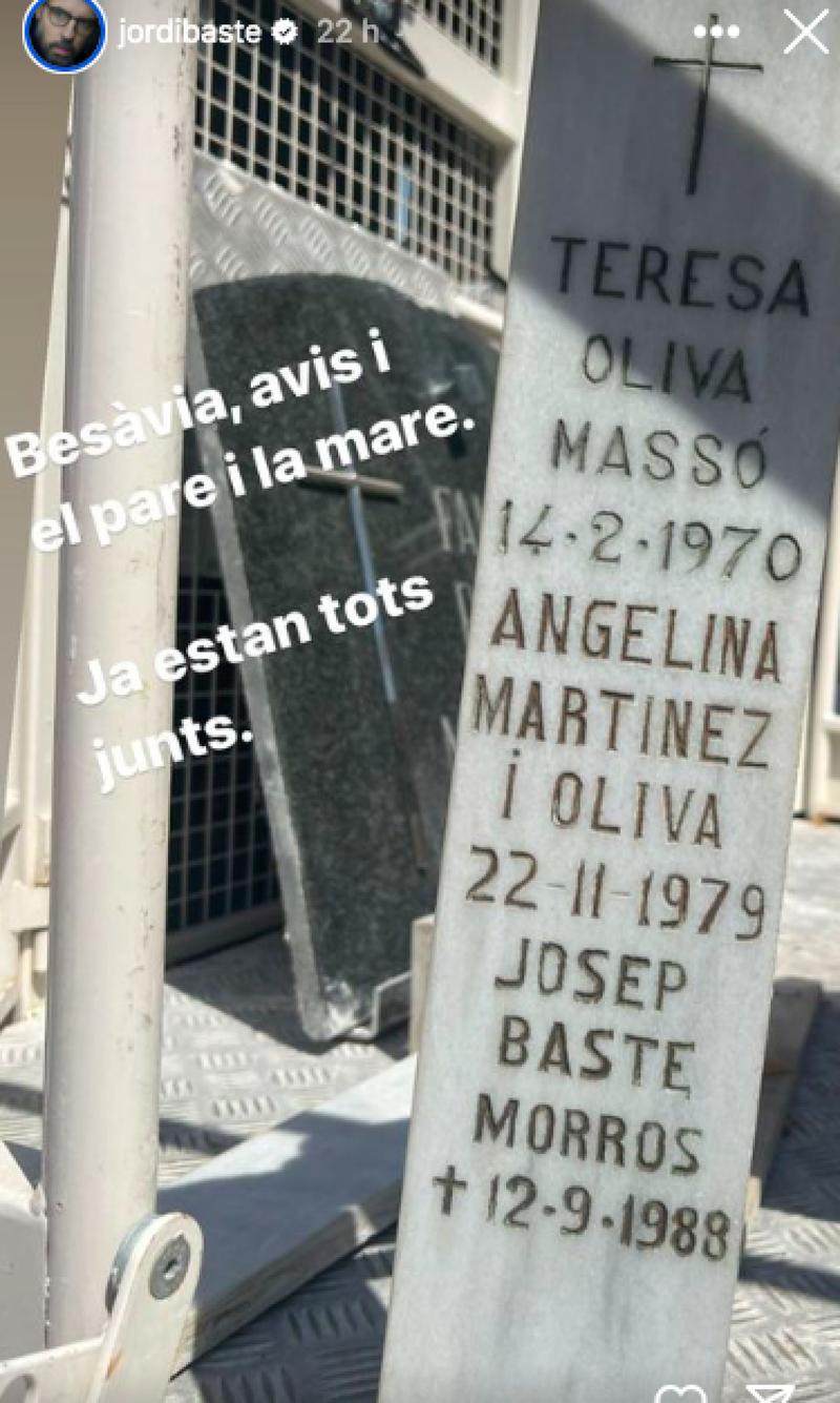 Jordi Basté recuerda a su madre en las redes sociales | Instagram