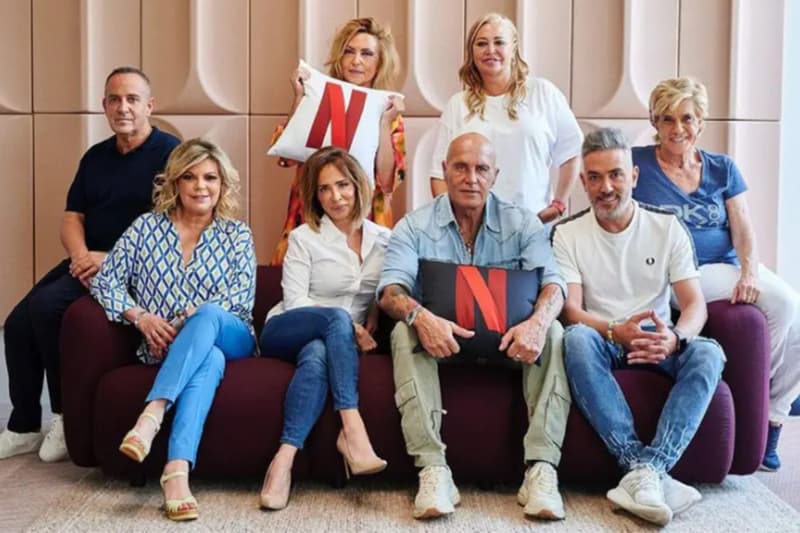 Los colaboradores de 'Sálvame' en la promoción de Netflix