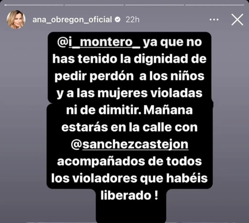 Ana Obregón perd els papers contra Irene Montero | Instagram