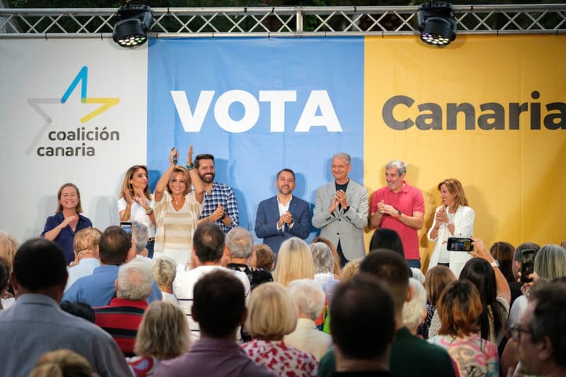 Un acte de campanya de Coalición Canaria