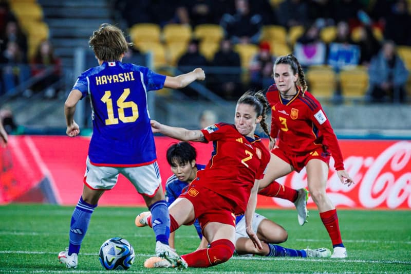La selección española en el partido contra Japón
