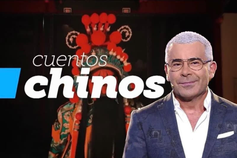 Collage de fotos de Telecinco con Jorge Javier y la promo de 'Cuentos Chinos'