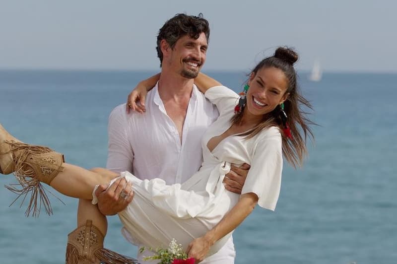 Mireia Canalda i Felipe López, el dia del seu casament