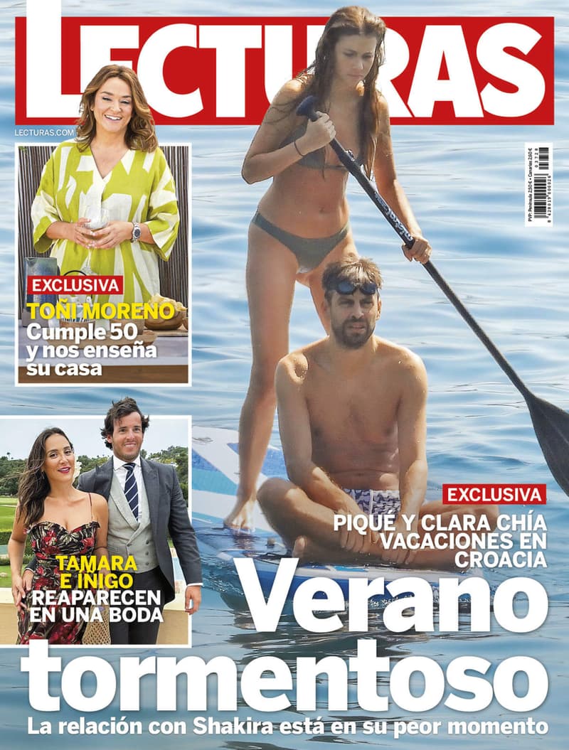 Gerard Piqué y Clara Chía, en la portada de la revista Lecturas